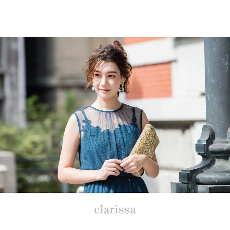 チュール重ねモチーフ ワンピース パーティードレス 品番 Becw Clarissa クラリッサ のレディースファッション通販 Shoplist ショップリスト