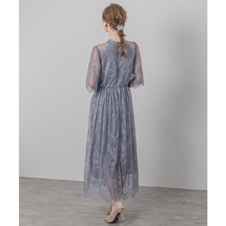 モーブ】レース ドレス ワンピースドレス[品番：BECW0001151]｜kana