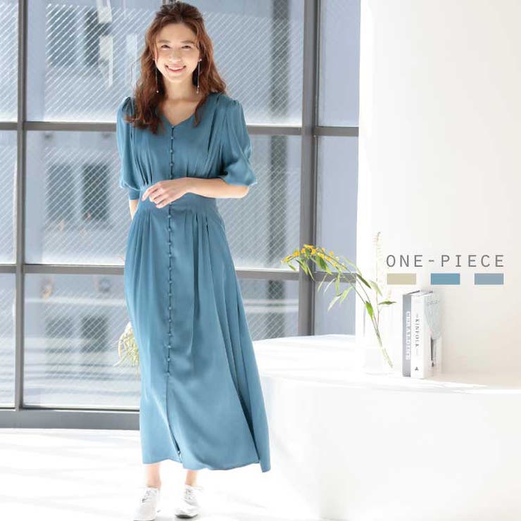 LE CIEL BLEU - irene ルシェルブルーWave Form Dress ロング