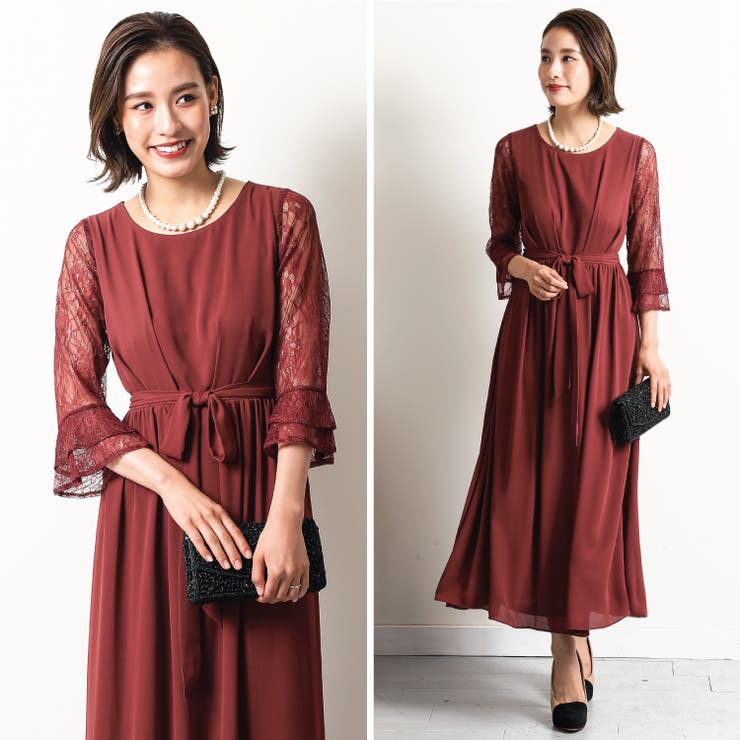 袖レース ロングワンピースドレス パーティードレス 品番 Becw Clarissa クラリッサ のレディースファッション通販 Shoplist ショップリスト