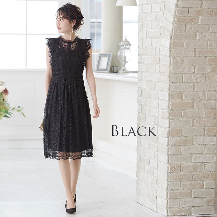 総レースの膝丈 ワンピースドレス ワンピース 品番 Becw Clarissa クラリッサ のレディースファッション通販 Shoplist ショップリスト