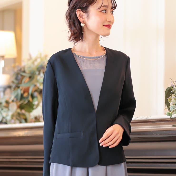 ノーカラー ジャケット 結婚式[品番：BECW0000998]｜kana（カナ）の
