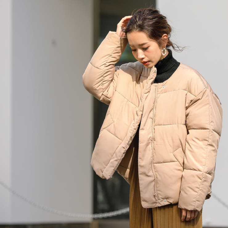 中綿 ノーカラー ショート丈のダウンコート 品番 Becw Clarissa クラリッサ のレディース ファッション通販 Shoplist ショップリスト