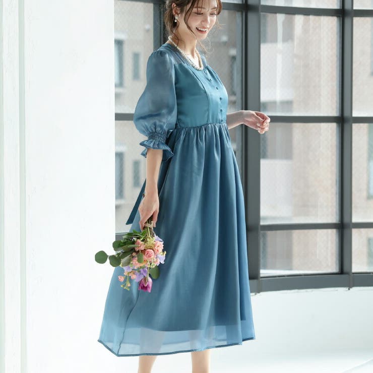 【sea NY】アリエルVネックドレス ワンピース ■関税込■ 前開き Vネック サテン[品番：BECW0010043]｜kana（カナ）の