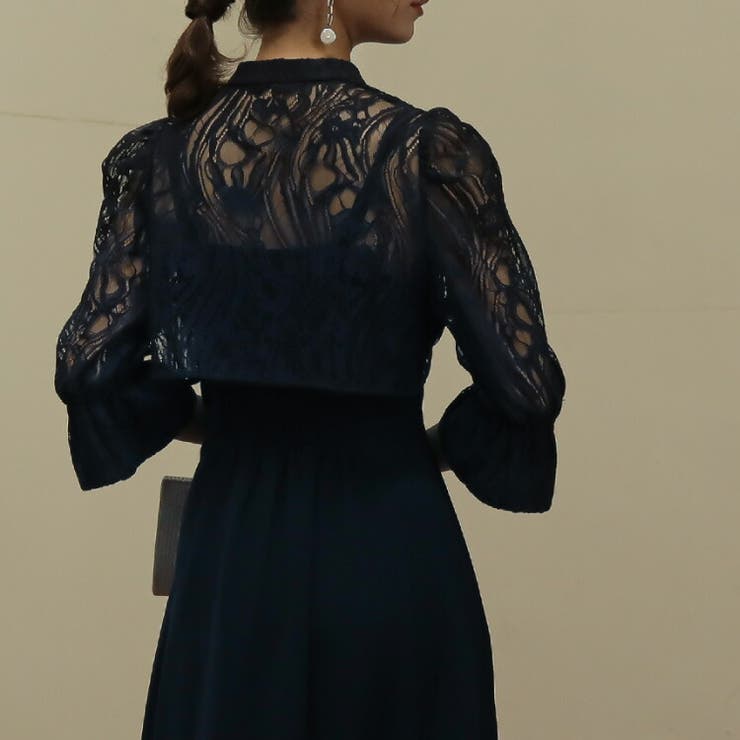 kana ショート丈カーディガン2WAY ワンピース パーティー ドレス 結婚式 Kana（カナ）の「ショート丈カーディガン2WAY ワンピース