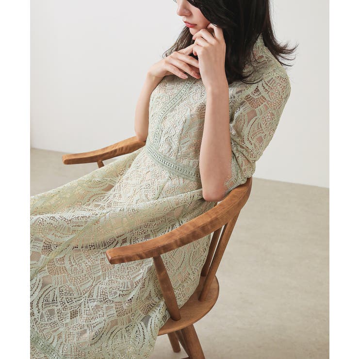 ラメ×レース ロング ワンピースドレス[品番：BECW0010049]｜kana（カナ）のレディースファッション通販｜SHOPLIST（ショップリスト）