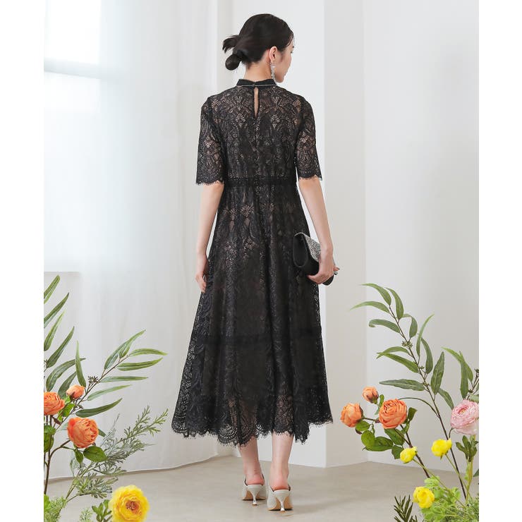 ラメ×レース ロング ワンピースドレス[品番：BECW0010049]｜kana（カナ）のレディースファッション通販｜SHOPLIST（ショップリスト）