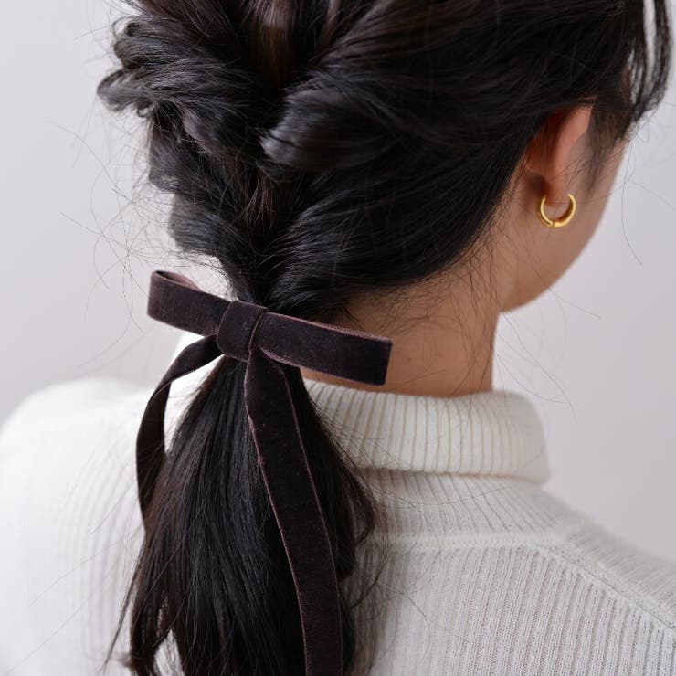 レースリボンロングヘアゴム