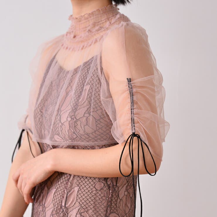 パーティードレス 結婚式 シフォンボレロ[品番：BECW0010158]｜kana