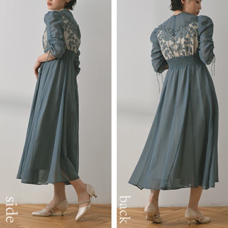 パーティードレス 結婚式 シフォン[品番：BECW0010160]｜kana