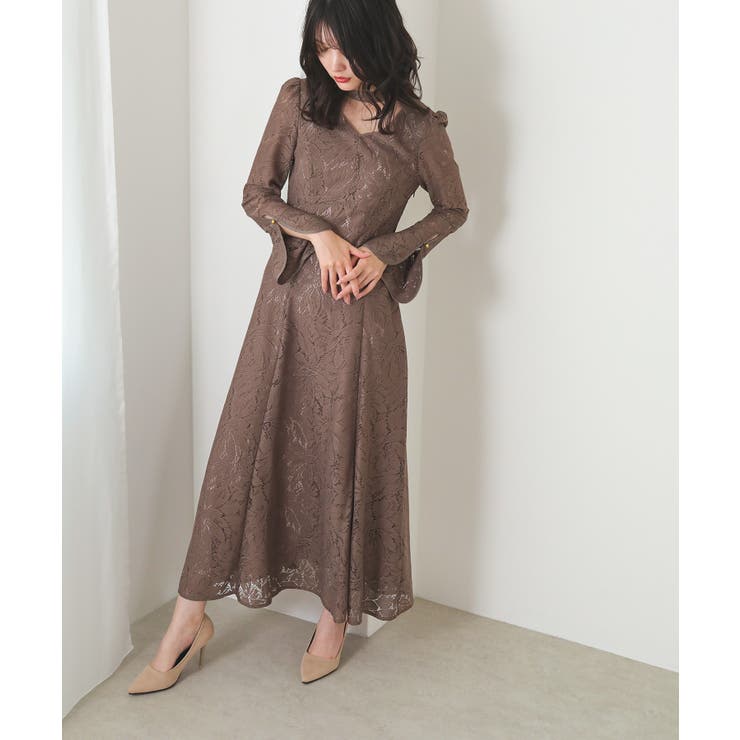 レース バックオープン ティアドロップ ワンピース ドレス 結婚式 お呼ばれ[品番：BECW0010354]｜kana（カナ ）のレディースファッション通販｜SHOPLIST（ショップリスト）