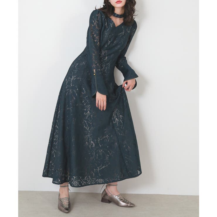 レース バックオープン ティアドロップ ワンピース パーティー ドレス 結婚式 Kana ドレス レース バックオープン ティアドロップ ワンピース