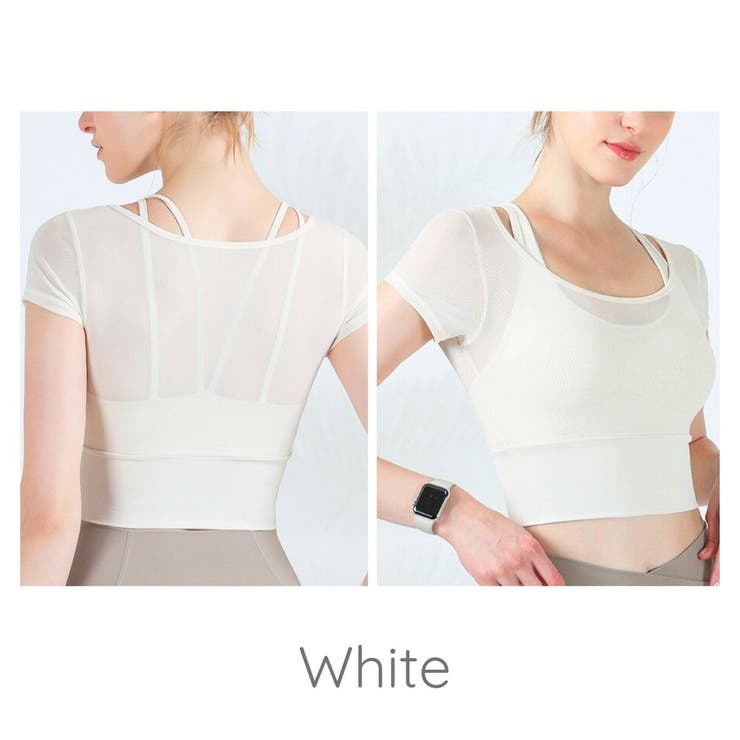 ヨガ カップ付き 半袖トップス | VEROMAN FIT | 詳細画像7 