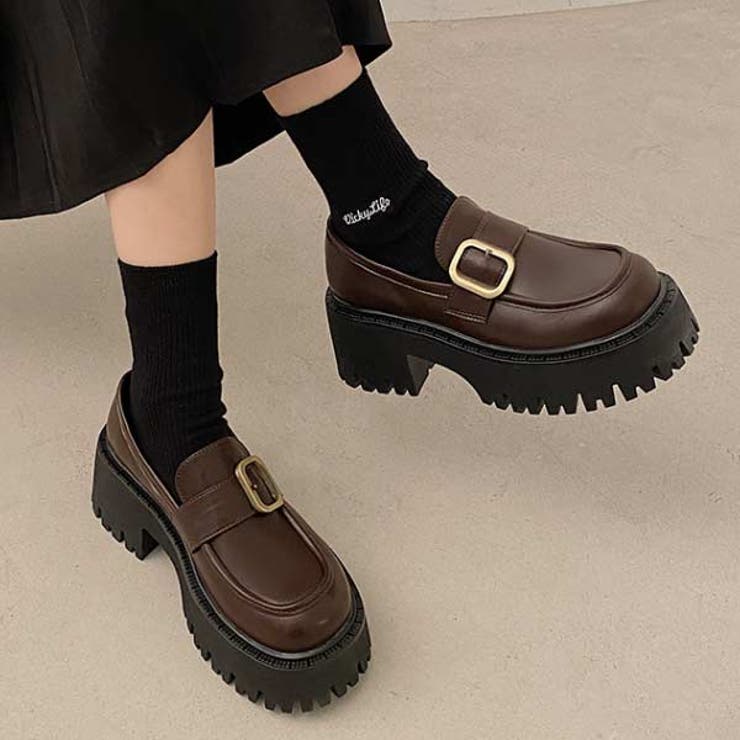 トラックソールローファー +6cm 厚底[品番：VCTW0004061