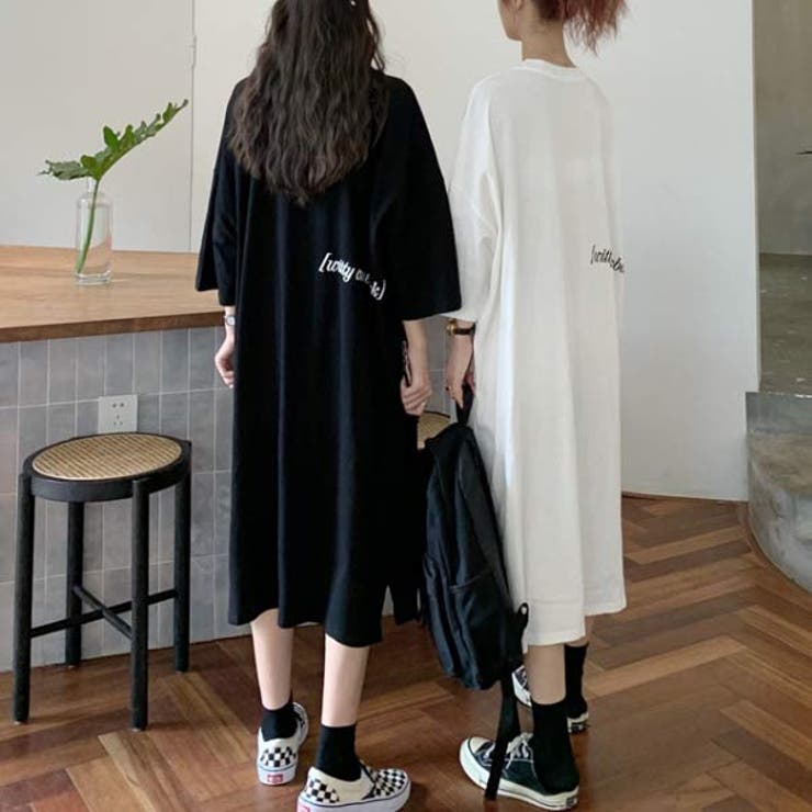 Tシャツワンピ 夏 レディース[品番：VCTW0004064]｜VICTORIA