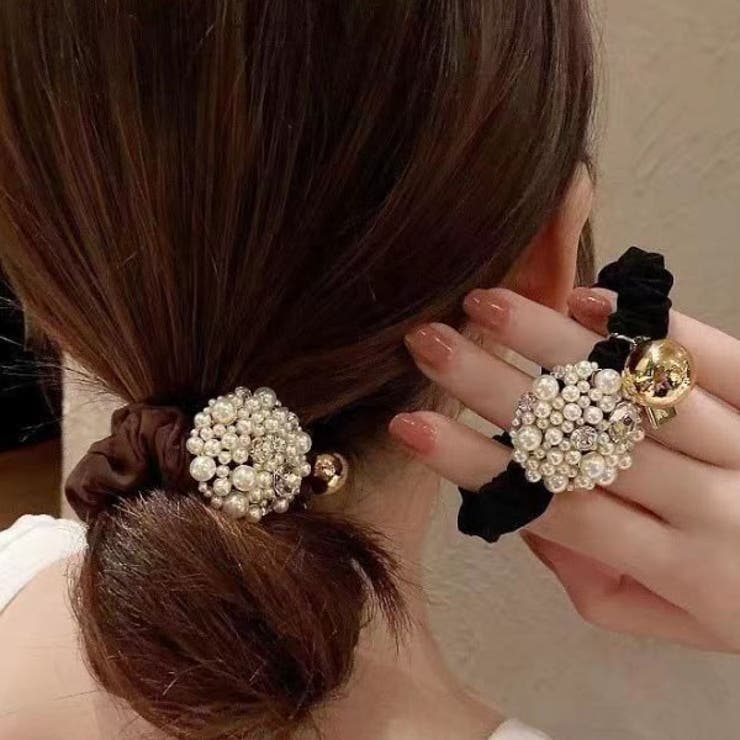 ヘアアクセサリー ヘアゴム ビジューシュシュ | VICTORIA | 詳細画像3 