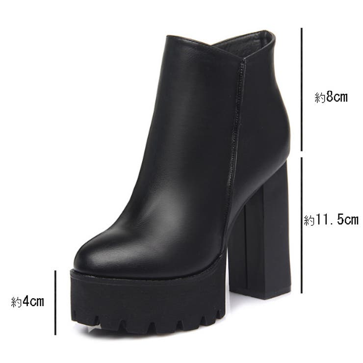 太ヒール 厚底ブーツ ショートブーツ | VICTORIA | 詳細画像13 