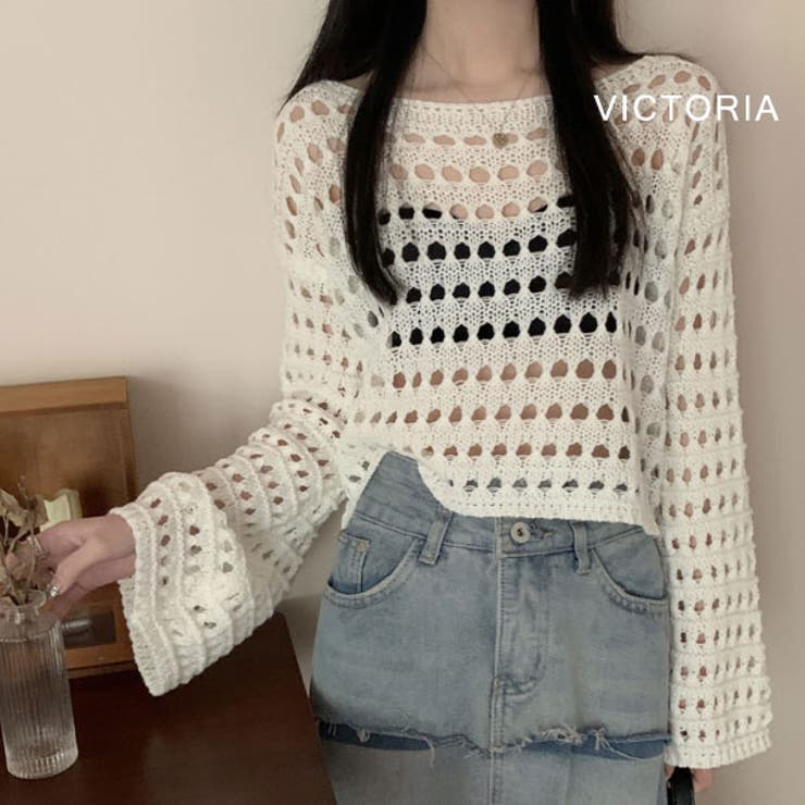 メッシュ ニット トップス | VICTORIA | 詳細画像2 