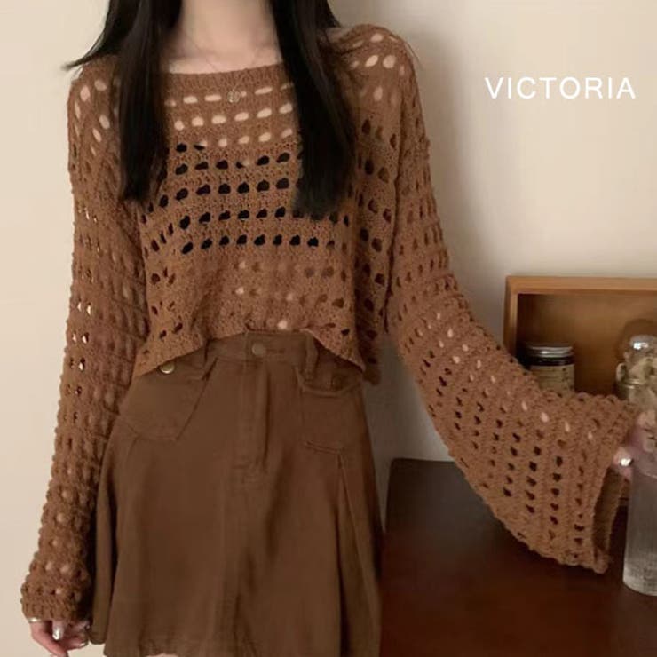 メッシュ ニット トップス | VICTORIA | 詳細画像9 
