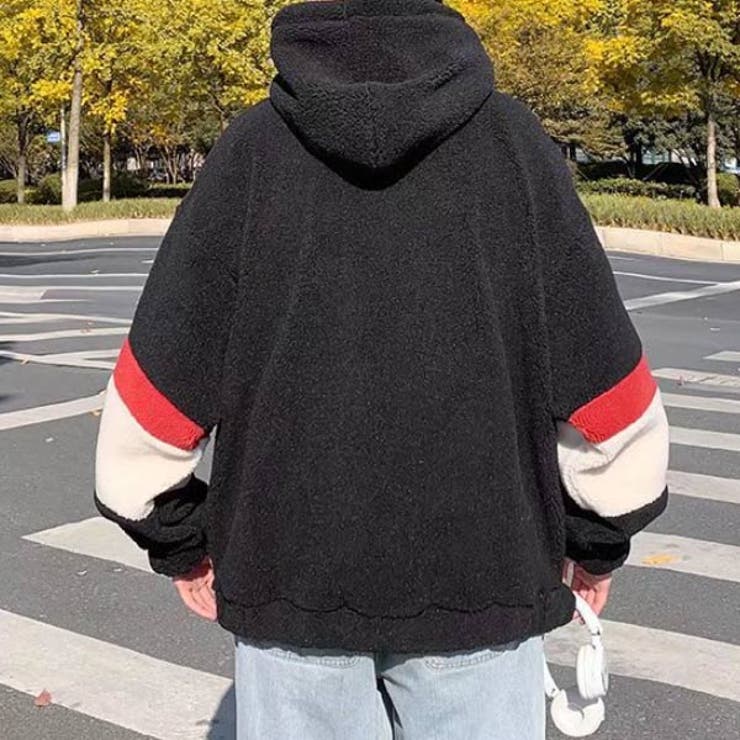 5766【美品・希少】パトゥ‪☆リボン付きボアパーカー フリース‬