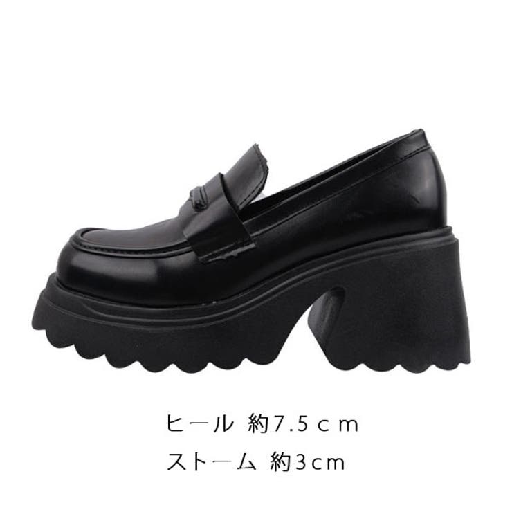 チャンキーヒールローファー +7 5cm[品番:VCTW0004085 チャンキーヒールローファー +7 5cm[品番:VCTW0004085