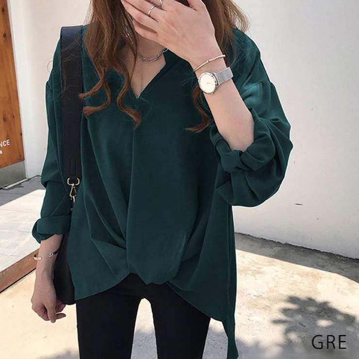 高級ファビアナフィリッピの絶妙カラー！極上とろみジャージ素材シャツブラウス！40 高級ファビアナフィリッピの絶妙カラー！極上とろみジャージ素材シャツ