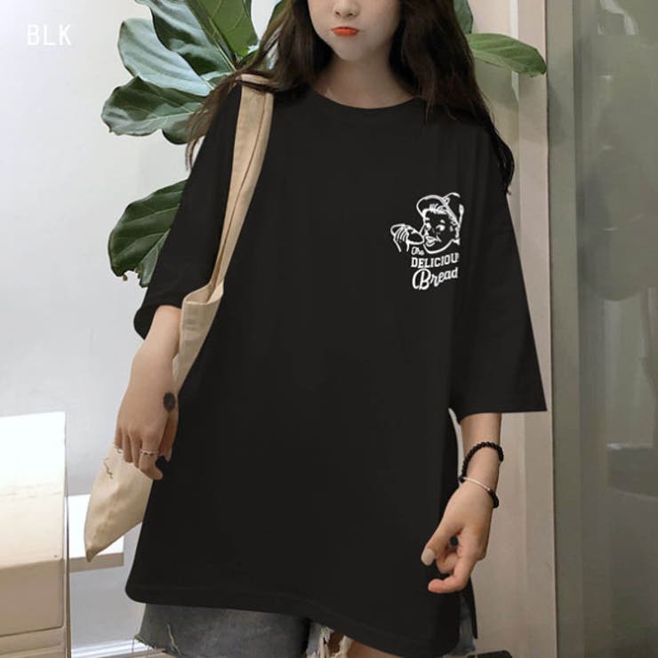 Tシャツ,チュニック,ロング丈スキッパー