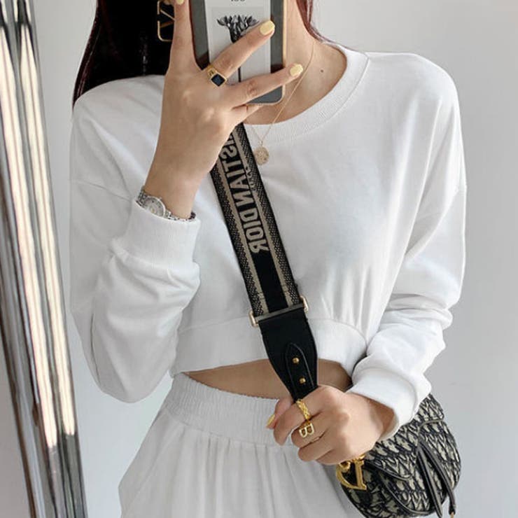 ロンT クロップドTシャツ レディース[品番：VCTW0004092]｜VICTORIA