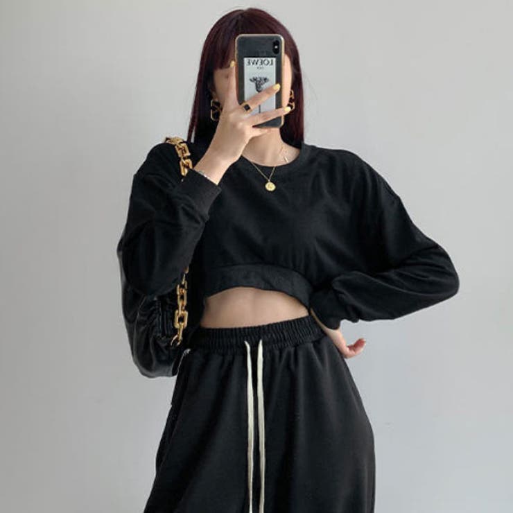 ロンT クロップドTシャツ レディース[品番：VCTW0004092]｜VICTORIA