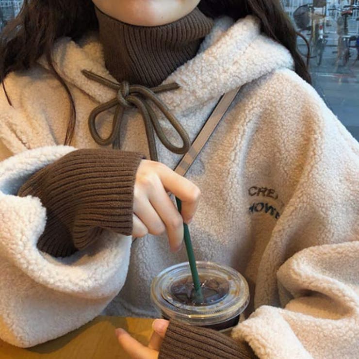 もこもこボアカットソーパーカー　yori popupshop】もこもこボアカットソーパーカー【後日配送】 | 3