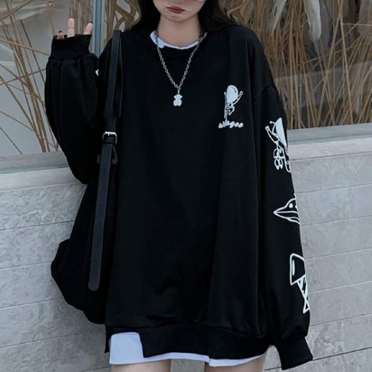 重ね着風 長袖 Ｔシャツ