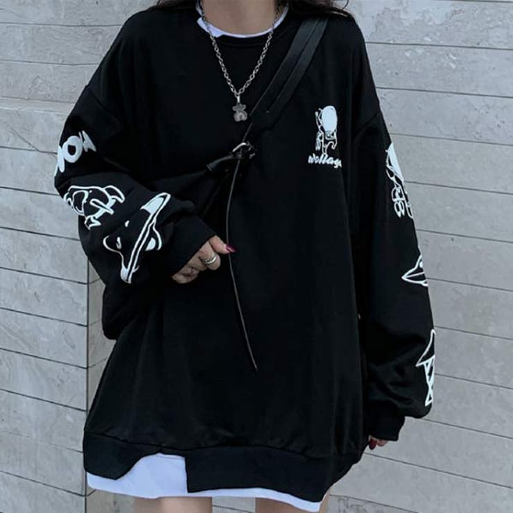 【希望者のみラッピング無料】 重ね着風 長袖 Tシャツ[品番：VCTW0003994]｜VICTORIA トップス