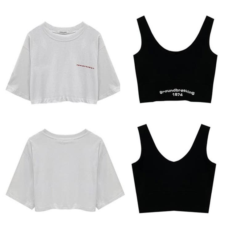 クロップド丈 Tシャツ &[品番：VCTW0004493]｜VICTORIA
