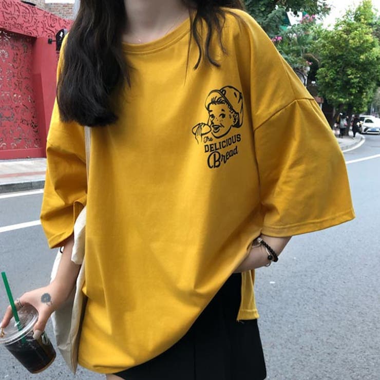 レディース　プリントTシャツ　韓国ファッション