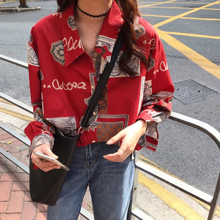 柄 個性的 シャツ 品番 Vctw Victoria ヴィクトリア のレディースファッション通販 Shoplist ショップリスト