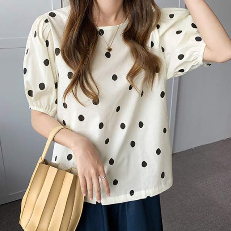 柄 水玉トップス レディース[品番：VCTW0004098]｜VICTORIA