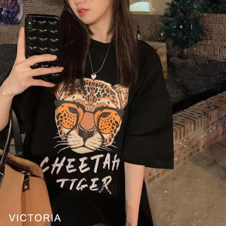 レディース　プリントTシャツ　韓国ファッション
