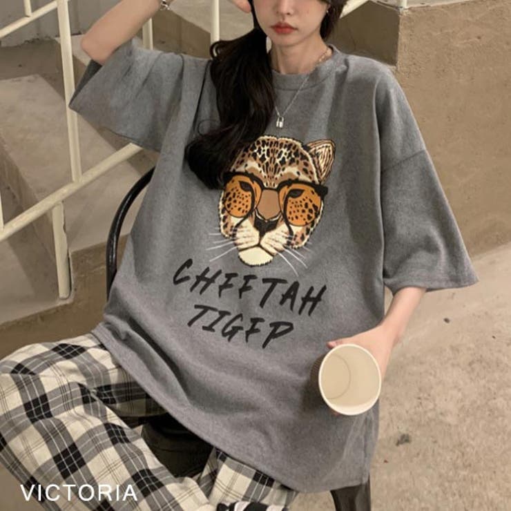 レディース　プリントTシャツ　韓国ファッション