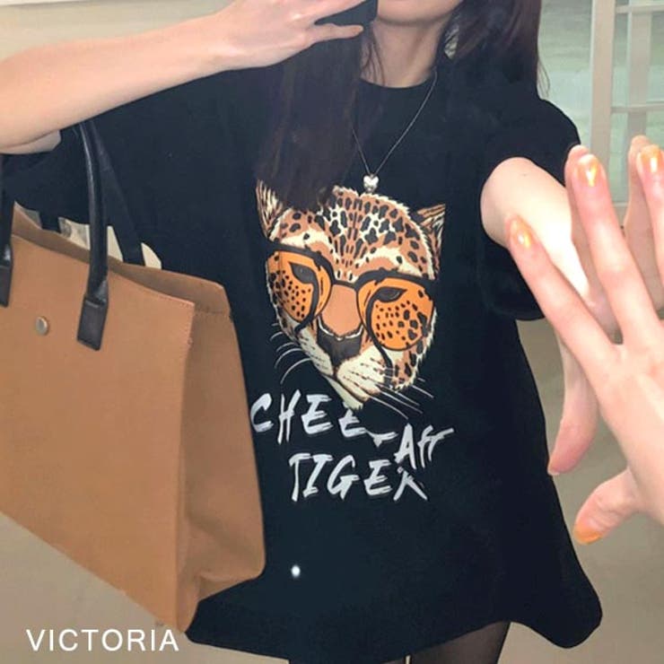 レディース　プリントTシャツ　韓国ファッション