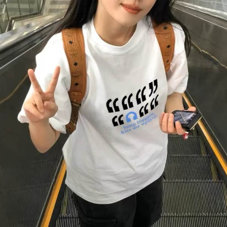 プリントTシャツ 引用符＆ヘッドホン プリント | VICTORIA | 詳細画像2 