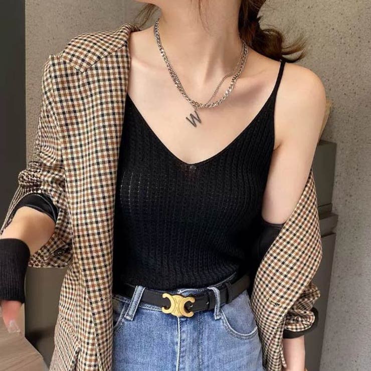 透かし編み Vネック ニット | VICTORIA | 詳細画像4 