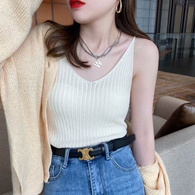 透かし編み Vネック ニット | VICTORIA | 詳細画像8 