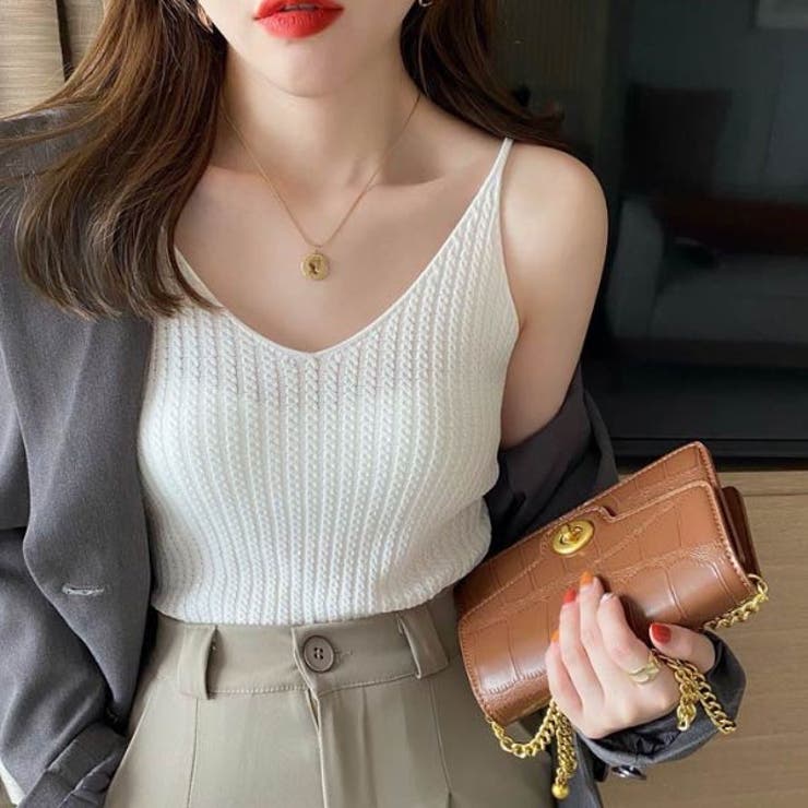 透かし編み Vネック ニット | VICTORIA | 詳細画像9 