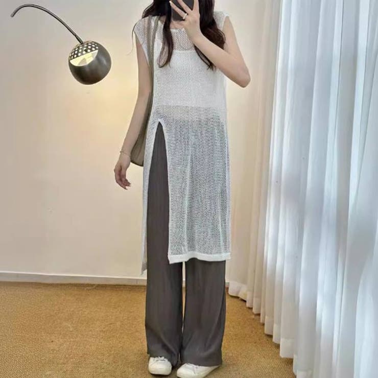 専用出品】140メッシュワンピースホワイト ワンピース