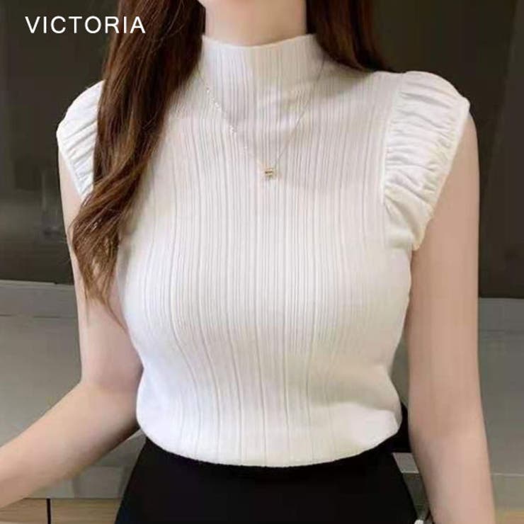 リブニット トップス フリル | VICTORIA | 詳細画像2 