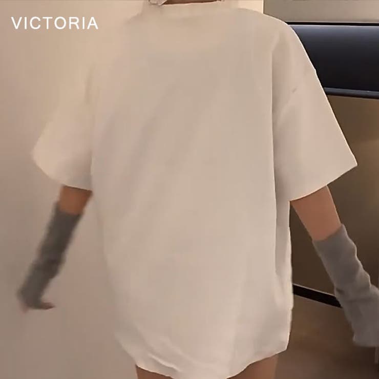 韓国ファッション ロゴプリントTシャツ Tシャツ | VICTORIA | 詳細画像7 