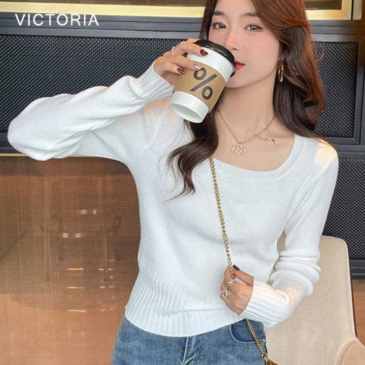 リブニット トップス レディース | VICTORIA | 詳細画像2 