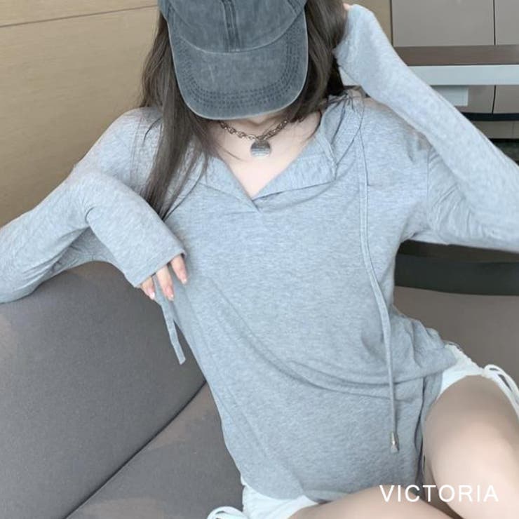 ヘンリーネック ロンT フード付き | VICTORIA | 詳細画像3 