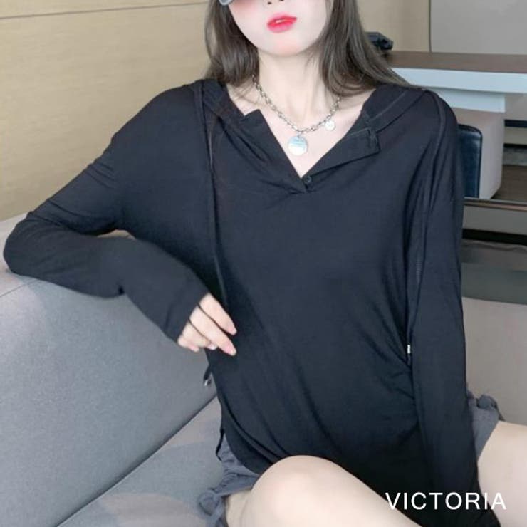 ヘンリーネック ロンT フード付き | VICTORIA | 詳細画像6 