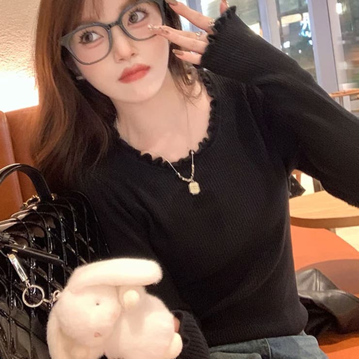 リブニット トップス レディース | VICTORIA | 詳細画像8 